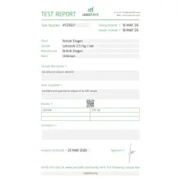 Letrobol lab test result (2026-03-23)