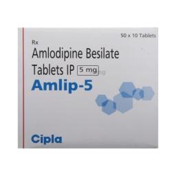 Amlip 5 mg - Amlodipine Besilate - Cipla, India