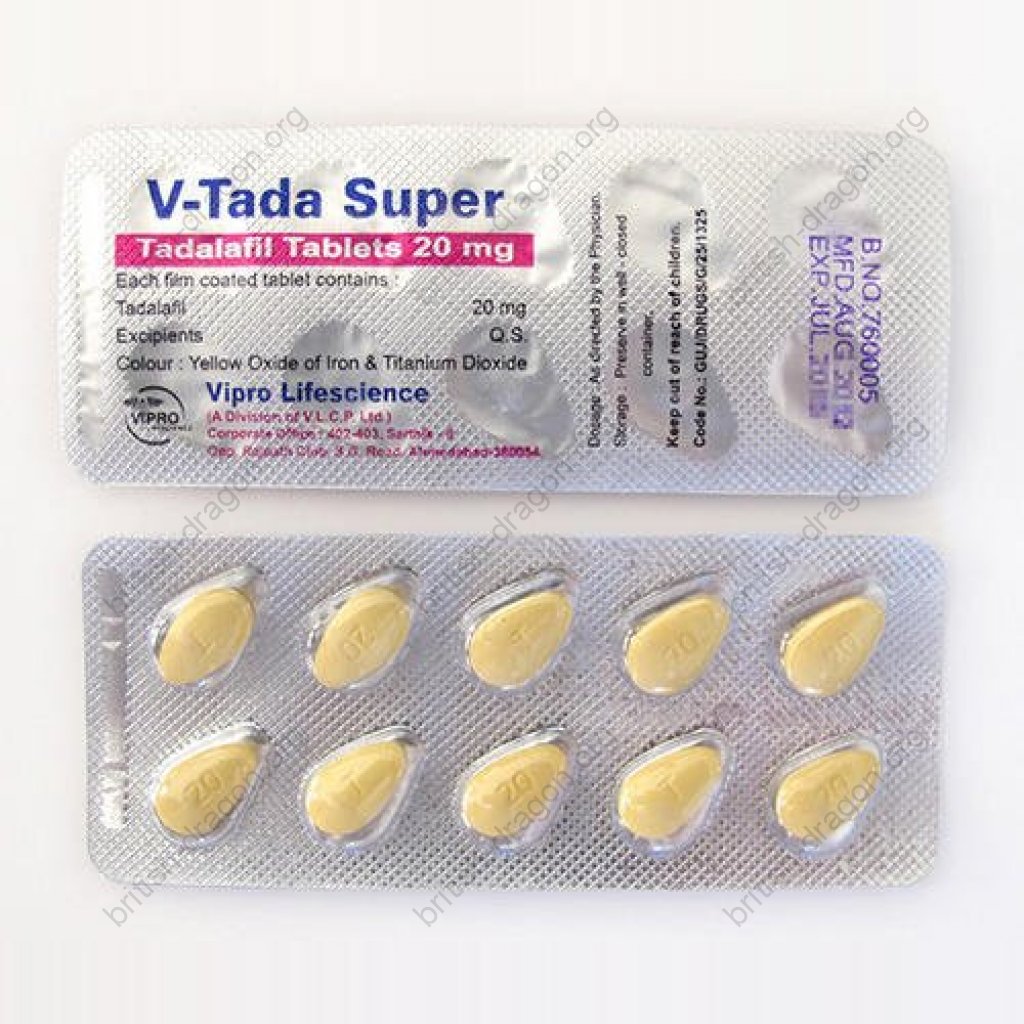 Cialis V-Tada Super 20 mg - Tadalafil - Vipro Life Science Cialis V-Tada Super 20 mg - Tadalafil - Vipro Life Science