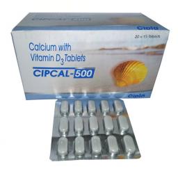 Cipcal-500 - Elemental Calcium - Cipla, India
