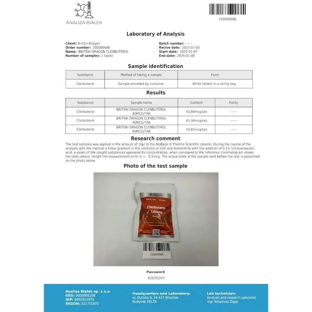 Buy Clenbuterol Tablets USA Legit British Dragon Clenbuterol Tablets