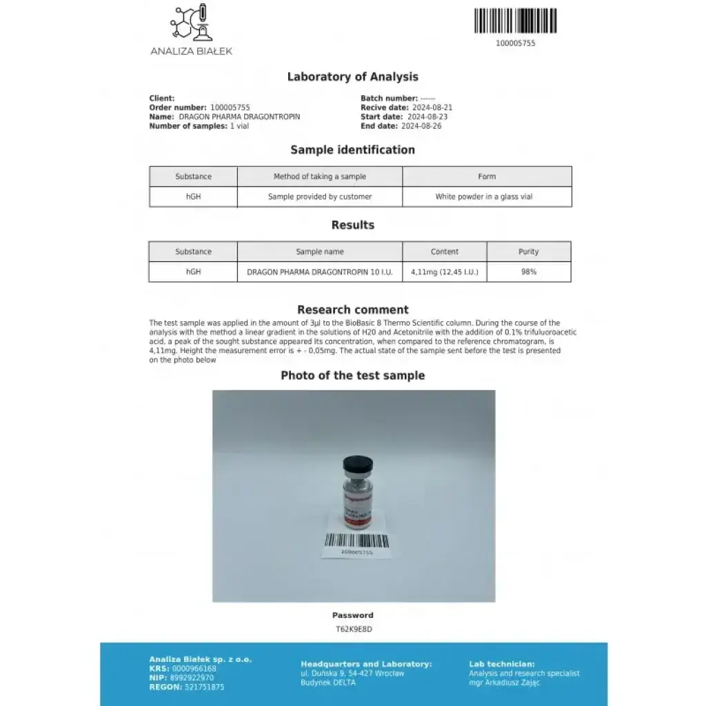 Dragontropin HGH 100 IU Dragontropin HGH 100 IU