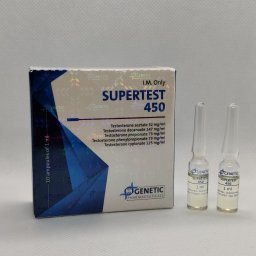 Supertest 450 - Testosterone Acetate - Genetic Pharmaceuticals Supertest 450 - Testosterone Acetate - Genetic Pharmaceuticals
