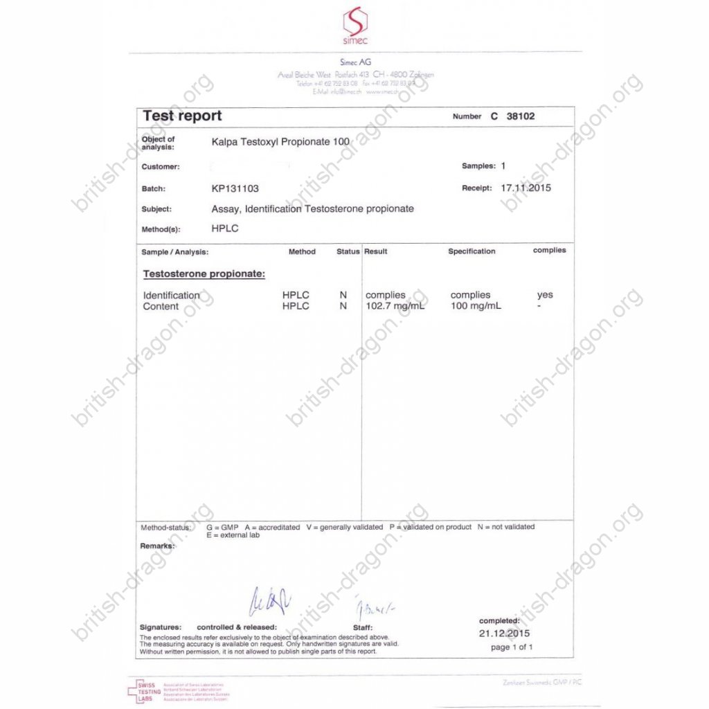 Testoxyl Propionate 100 Testoxyl Propionate 100