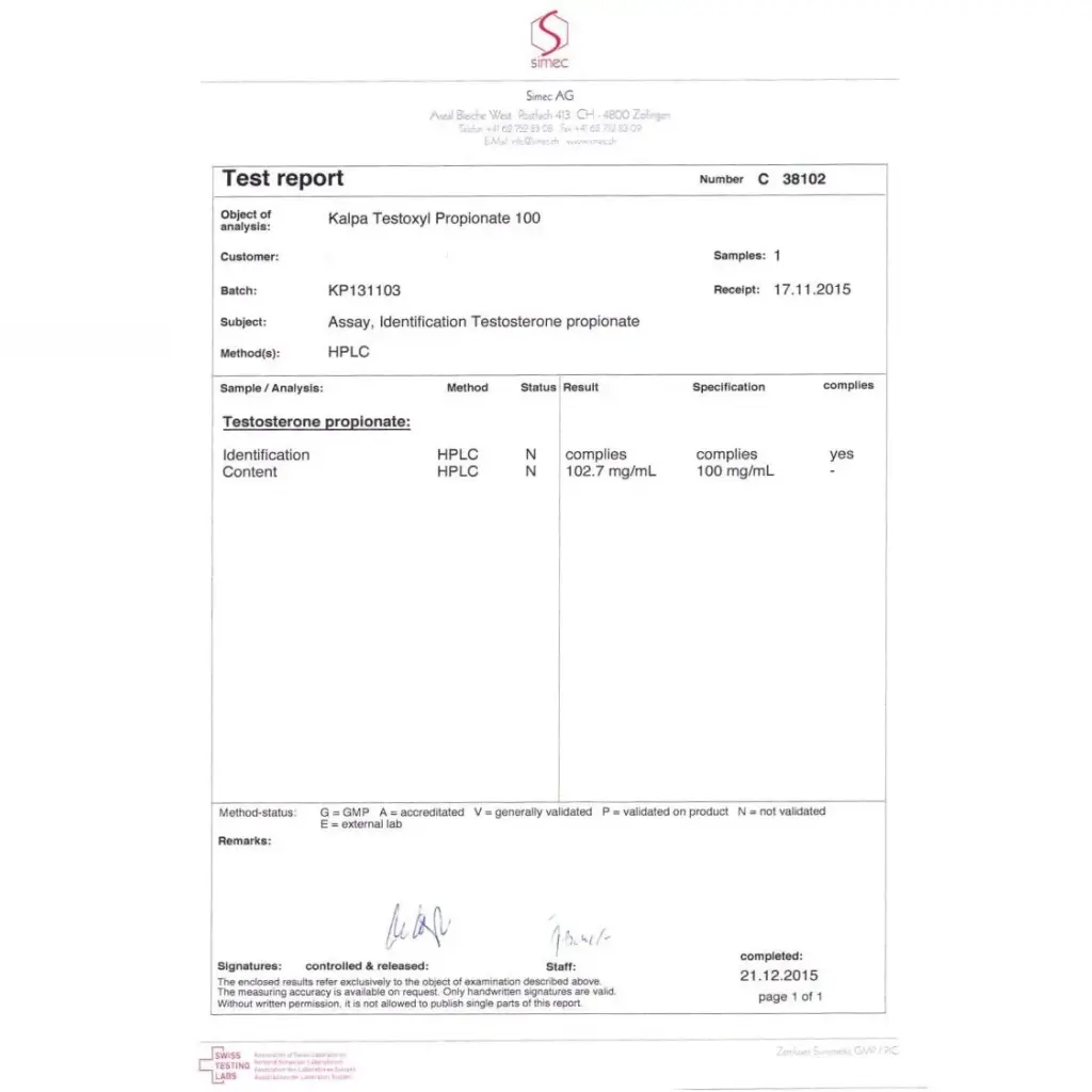 Testoxyl Propionate 100 mg Testoxyl Propionate 100 mg