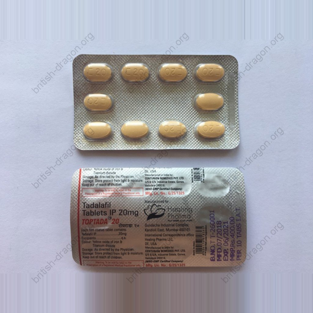 Toptada 20 - Tadalafil - Centurion Laboratories Toptada 20 - Tadalafil - Centurion Laboratories