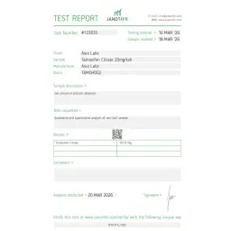 Tamoxiplex lab test result (2026-03-20)